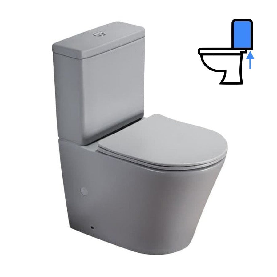 SATINF031VPSNLGRM SAT Infinitio talna brezrobna WC školjka monoblok z WC desko s počasnim zapiranjem