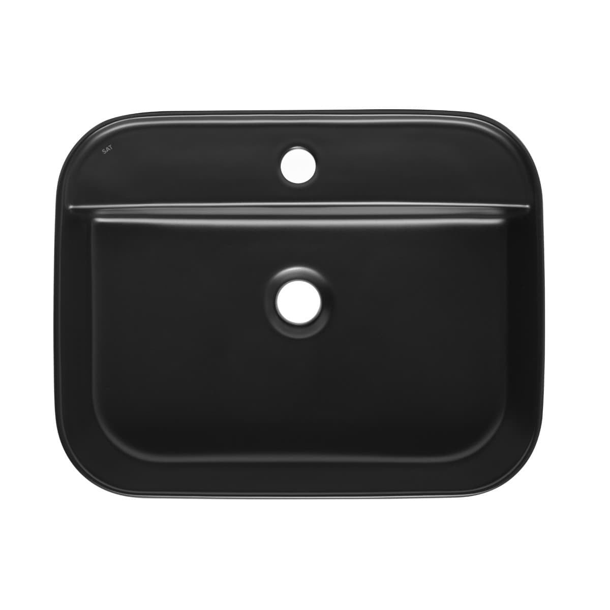 SATINF4050BKM SAT Infinitio 50 x 40 cm nadpultni keramični umivalnik z odprtino za armaturo