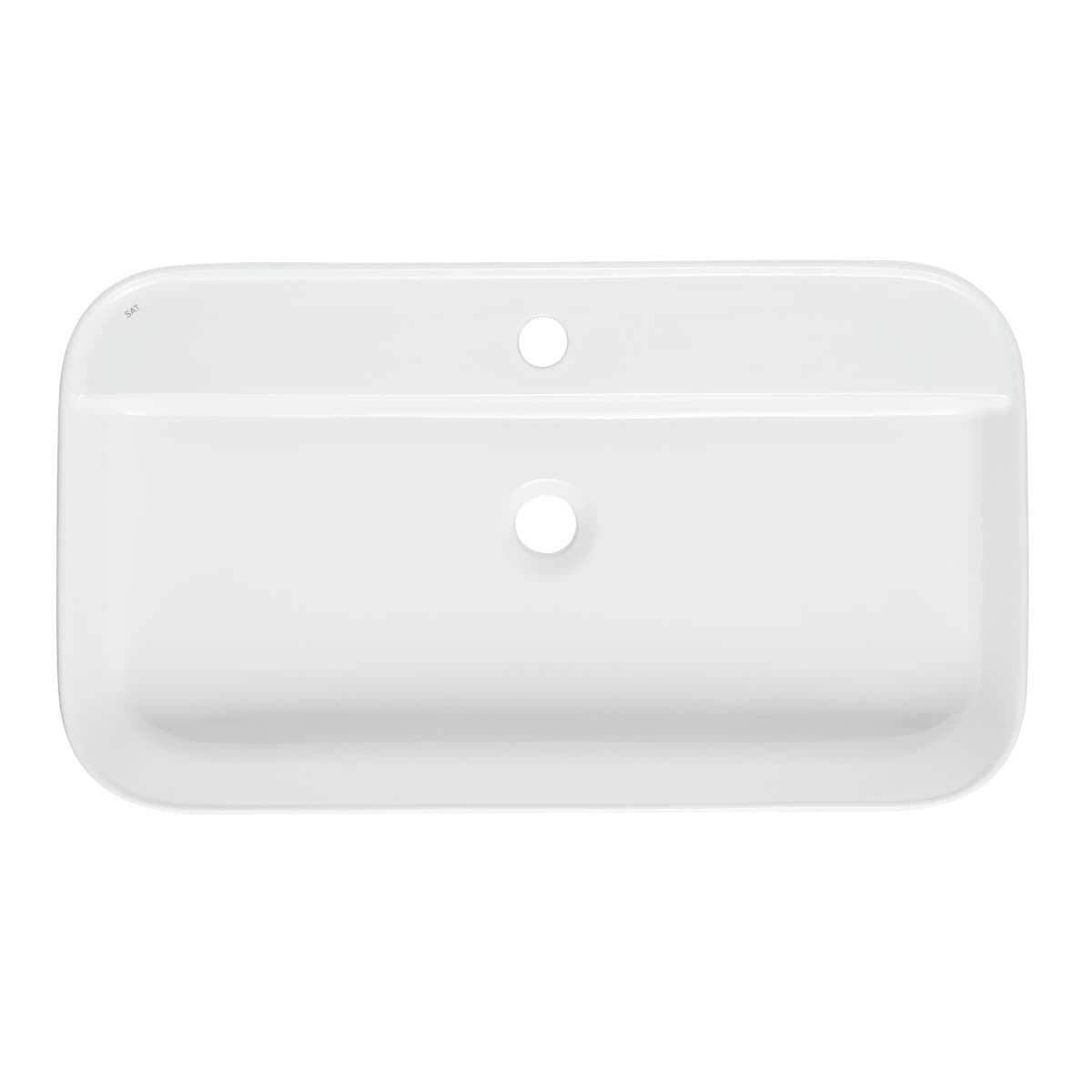 SATINF4070 SAT Infinitio 70 x 40 cm nadpultni keramični umivalnik z odprtino za armaturo