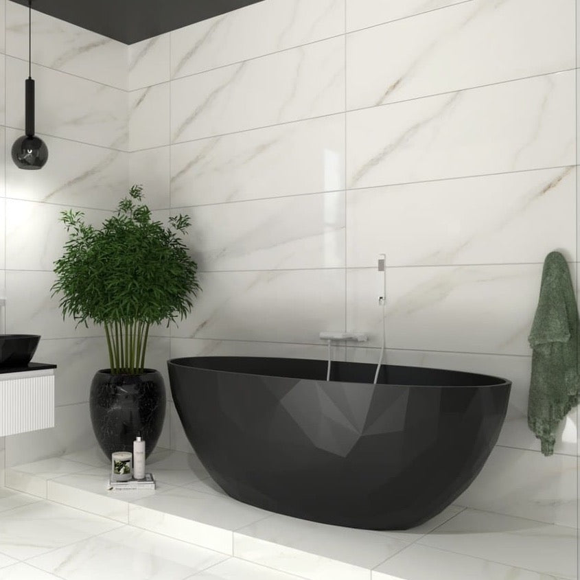 SATME1670C SAT Meda prostostoječa kopalna kad iz litega marmorja