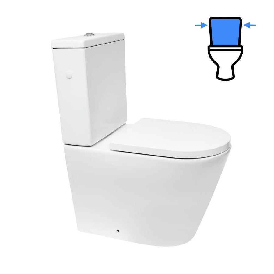 SATPRO31 SAT Project talna brezrobna WC školjka monoblok z WC desko s počasnim zapiranjem