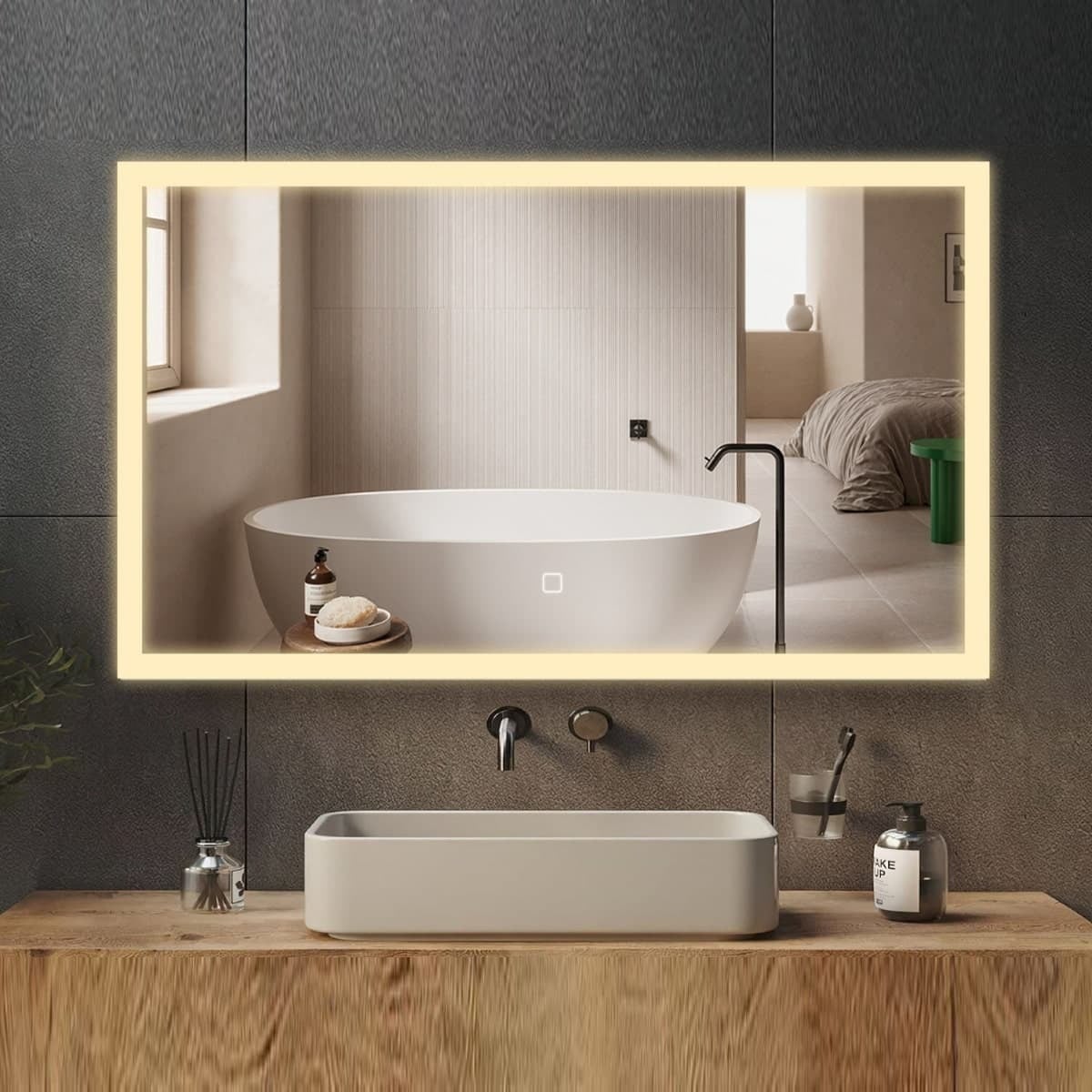SATZFEELOBLED60100 SAT Feel 60 x 100 cm kopalnisko ogledalo z led osvetlitvijo