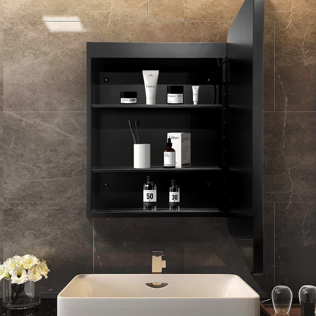 SATZGALED5071CE SAT 50 x 71 cm omarica z ogledalom in LED osvetlitvijo