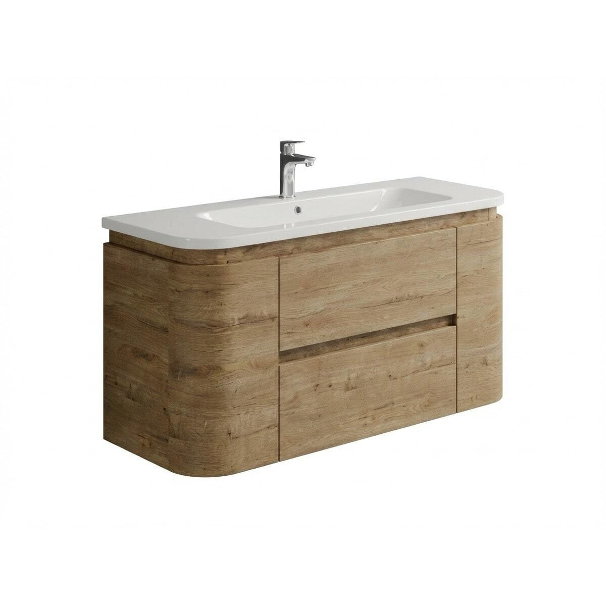 SHELLEY120OAK Naturel Shelley 120 x 46 cm umivalnik z omarico