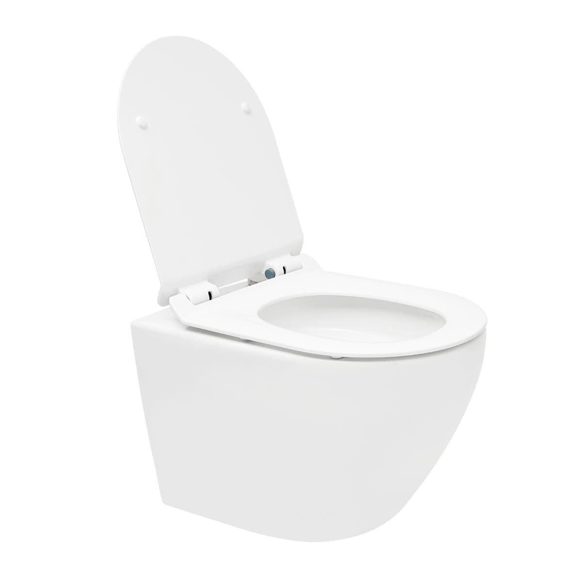 WC01T S-Line viseča brezrobna WC školjka z WC desko s počasnim zapiranjem