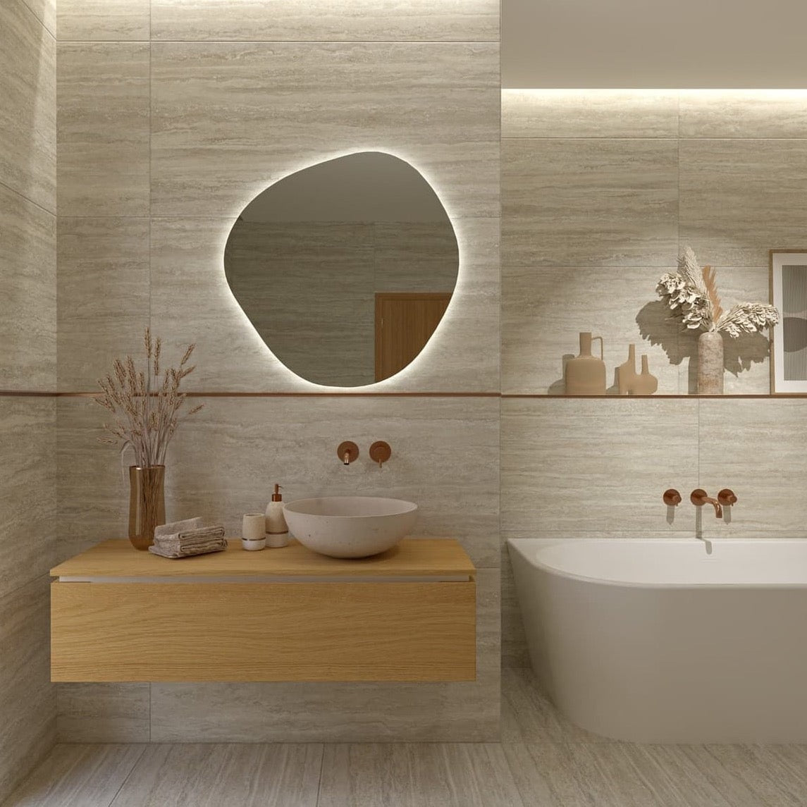 SATFEEL100DMDBEZ SAT Feel 100x45 cm omarica za umivalnik