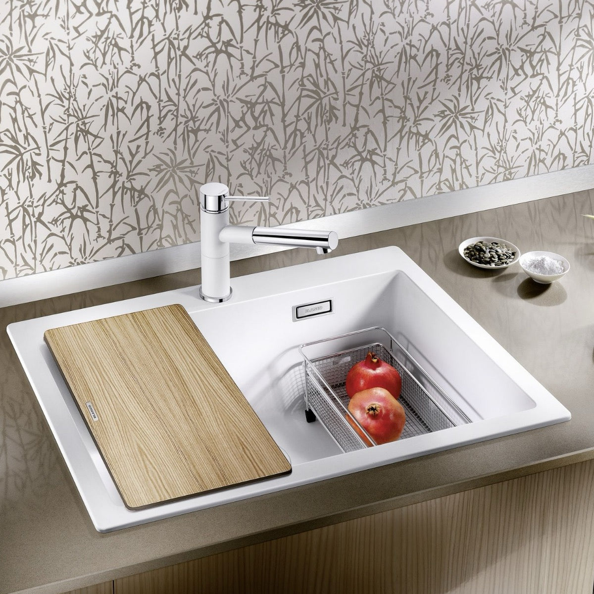 223297 Blanco žična košara za pomivalno korito