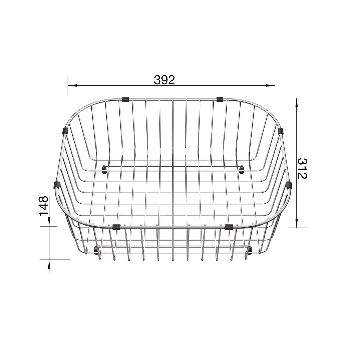 220573 Blanco žična košara za pomivalno korito