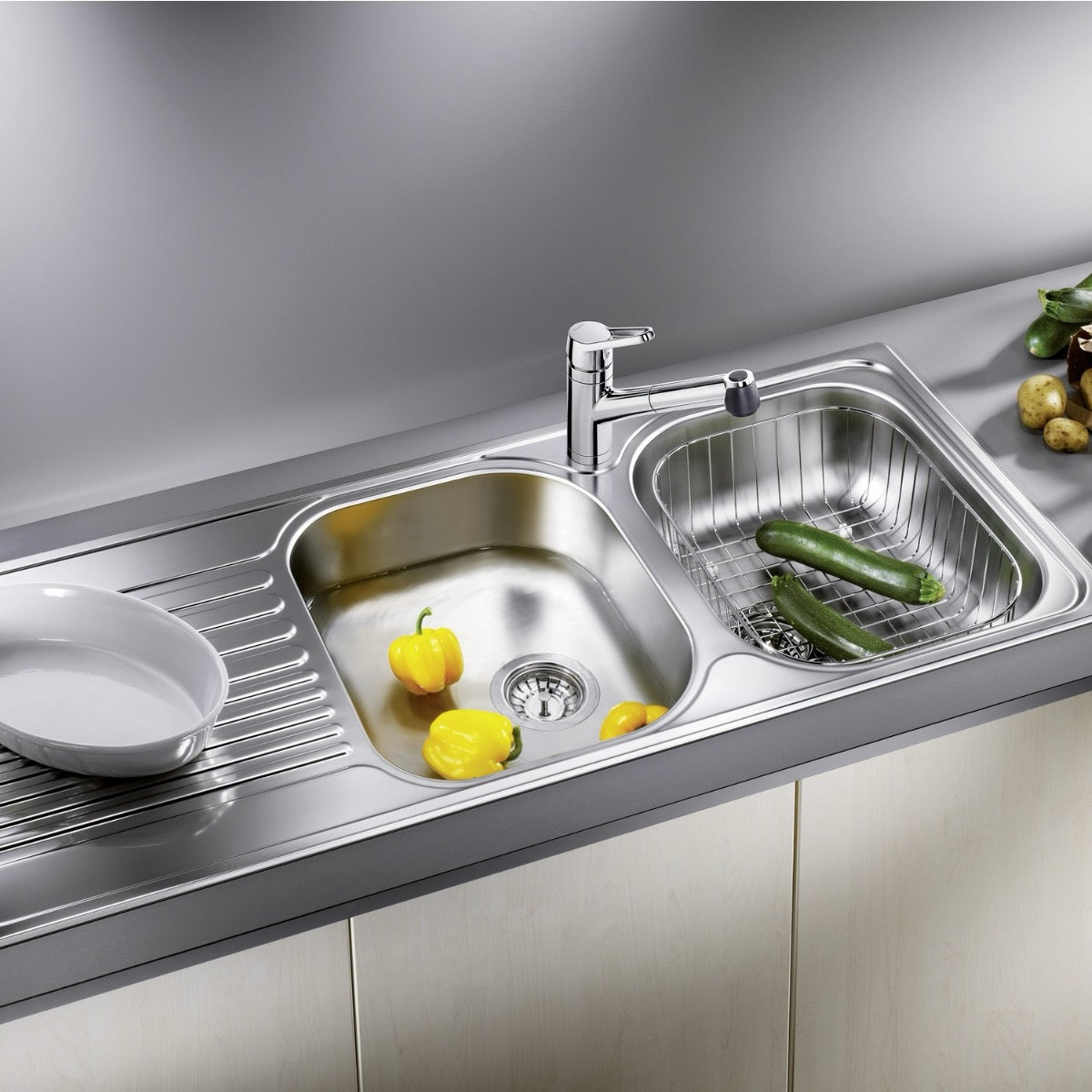 220573 Blanco žična košara za pomivalno korito