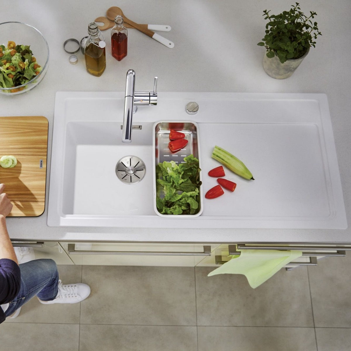 223077 Blanco odcejalna posoda za pomivalno korito