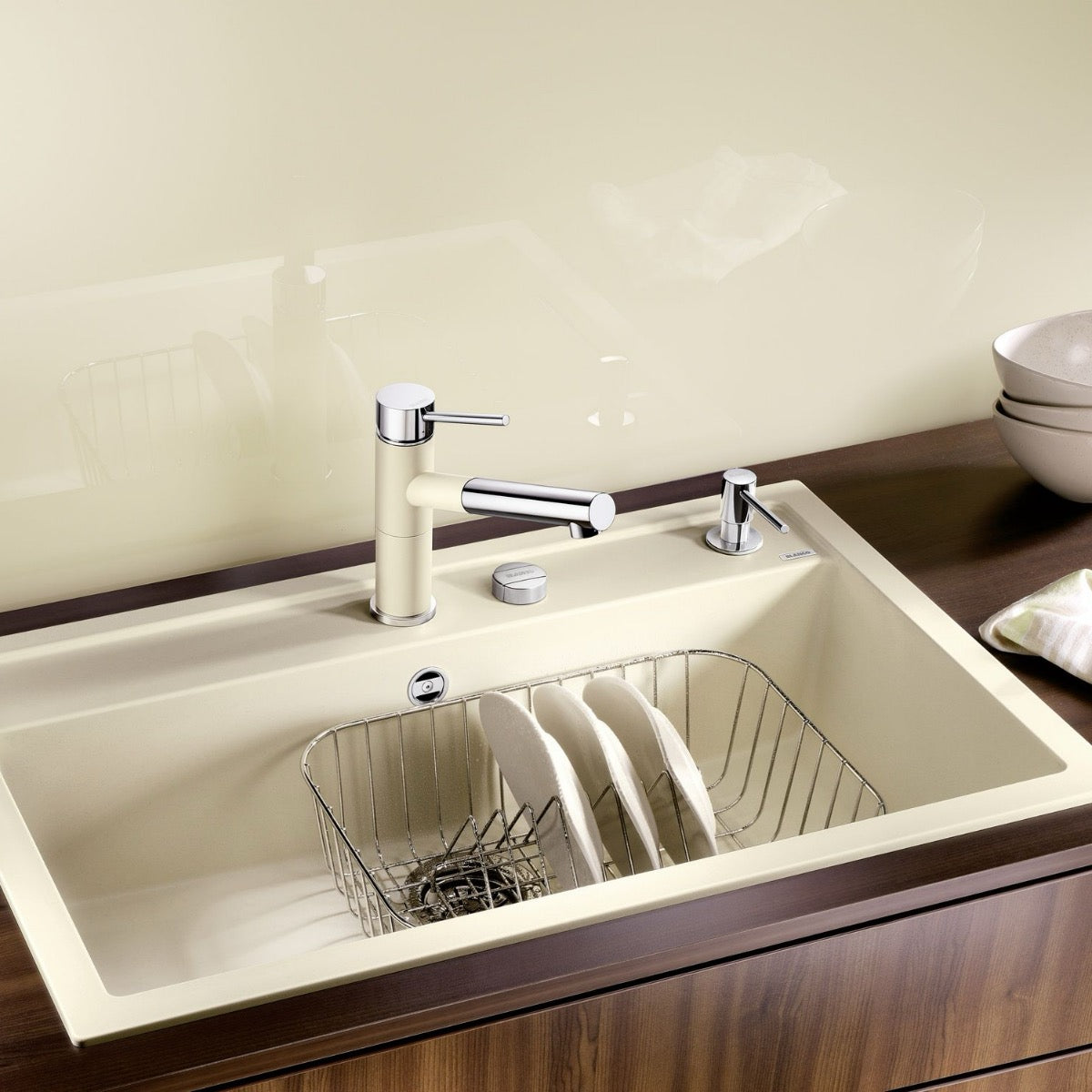 507829 Blanco žična košara za pomivalno korito