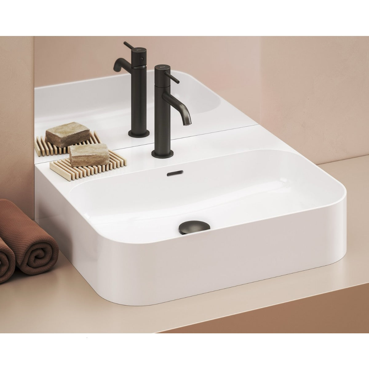 XJX01155006 Ravak Ceramic Slim 55 x 45 cm nadpultni keramični umivalnik z odprtino za armaturo