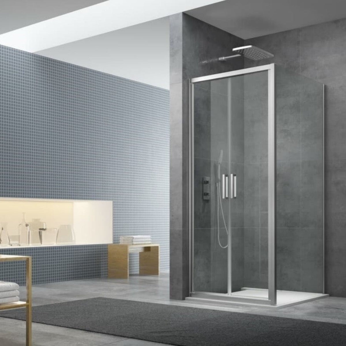 SIKOTEXL90STENA100 SAT TEX 100 x 90 cm pravokotna tuš kabina