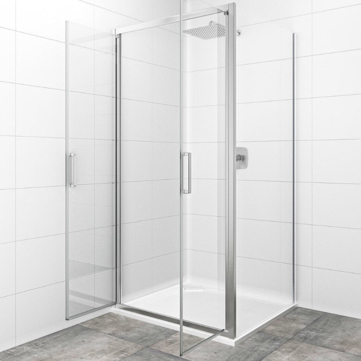 SIKOTEXL90STENA80 SAT TEX 90 x 80 cm pravokotna tuš kabina