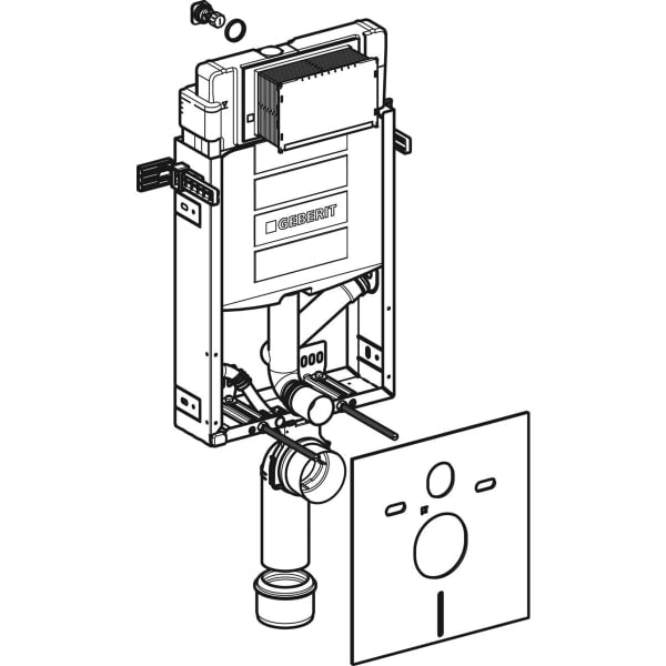 Podometni splakovalniki 110.367.00.5 Geberit Kombifix podometni splakovalnik za WC školjko z odzračevanjem | KOPALNICA-ONLINE.SI