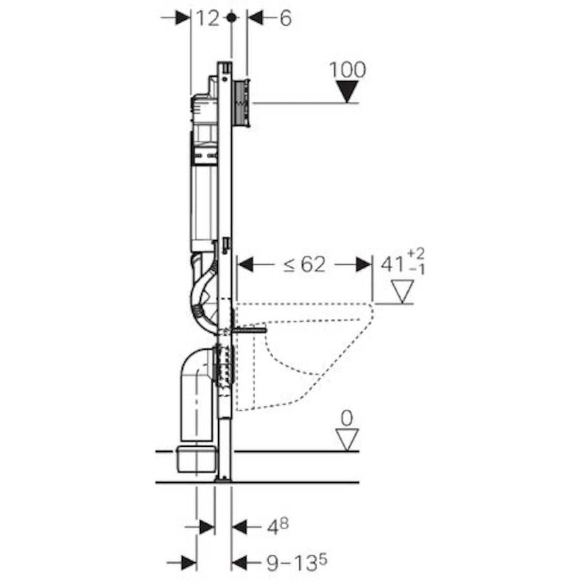Podometni splakovalniki 111.364.00.5 Geberit Duofix podometni splakovalnik za WC školjko z odzračevanjem (111.367.00.5) | KOPALNICA-ONLINE.SI