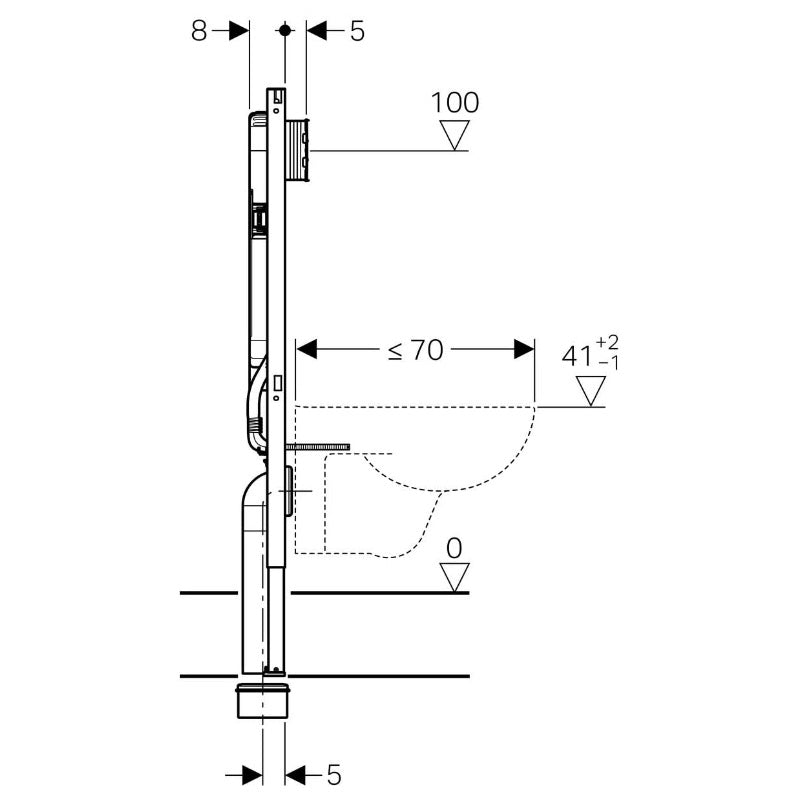 Podometni splakovalniki 111.796.00.1 Geberit Duofix Slim podometni splakovalnik za WC školjko (alternativa za 111.300.00.5) | KOPALNICA-ONLINE.SI