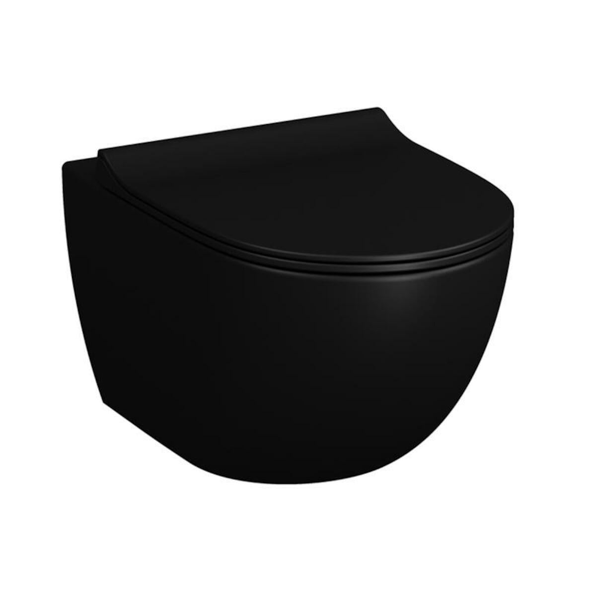  120-083R009 Vitra Sento črna WC deska z mat zaključkom s počasnim zapiranjem "Soft Close" | KOPALNICA-ONLINE.SI