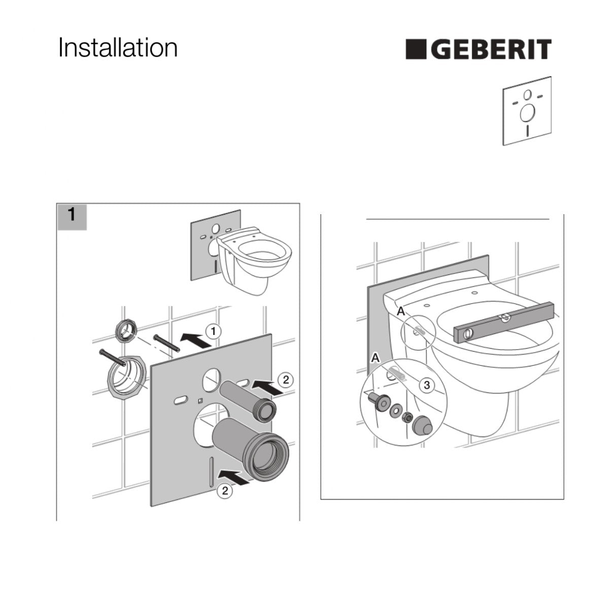 Montažni pribor 156.050.00.1 Geberit zvočno izolacijski set za stensko WC školjko | KOPALNICA-ONLINE.SI