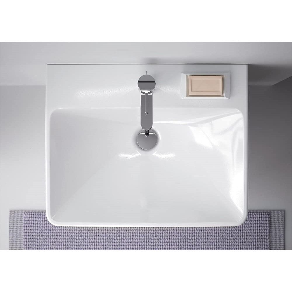 Umivalniki 500.229.01.1 Geberit Smyle Square 60 x 48 cm keramični umivalnik z odprtino za armaturo | KOPALNICA-ONLINE.SI