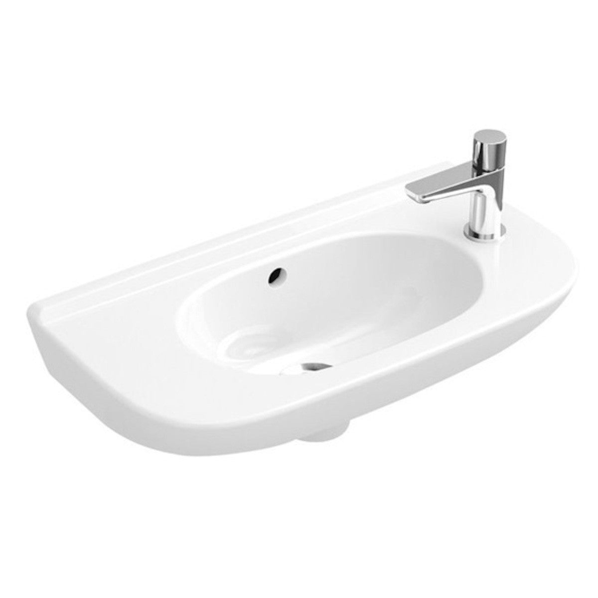 Umivalniki 53615001 Villeroy & Boch O.Novo 50 x 25 cm keramični umivalnik z odprtino za armaturo | KOPALNICA-ONLINE.SI