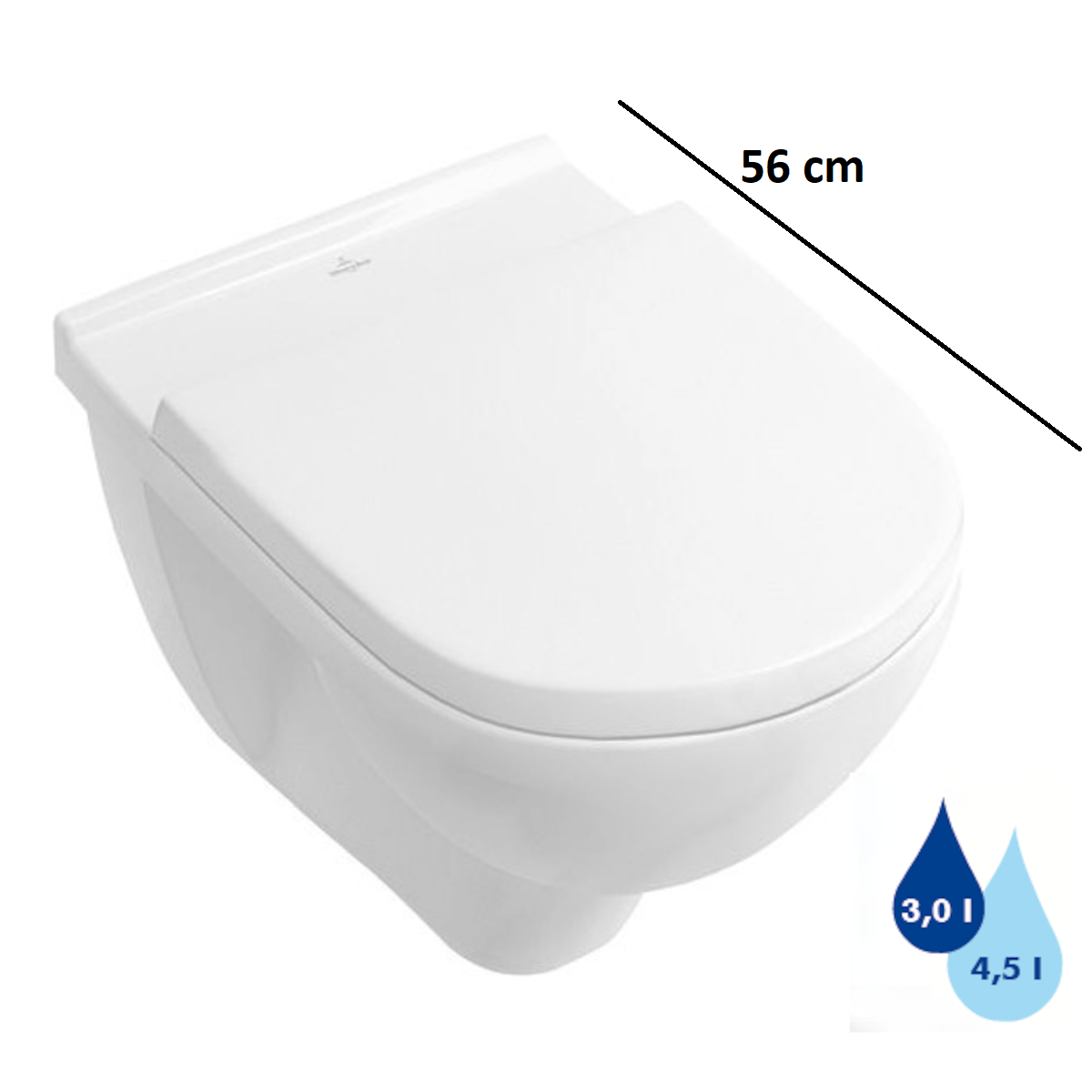 WC školjke 56601001 Villeroy & Boch O.Novo viseča WC školjka | KOPALNICA-ONLINE.SI