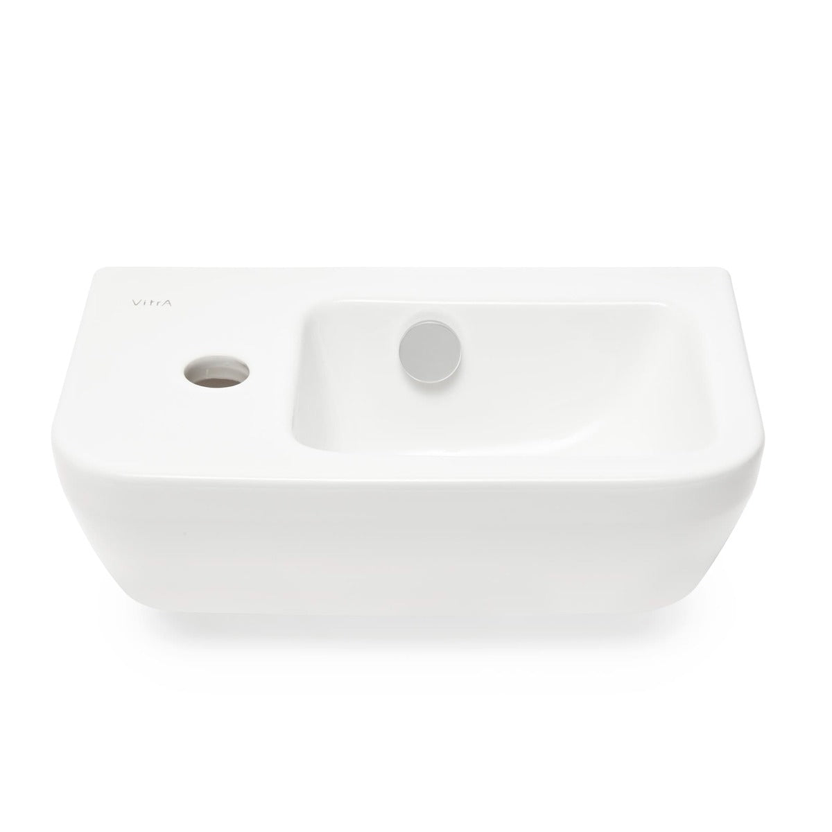 Umivalniki 7090-003-0028 Vitra Integra 37 x 22 cm leva izvedba keramični umivalnik z odprtino za armaturo | KOPALNICA-ONLINE.SI