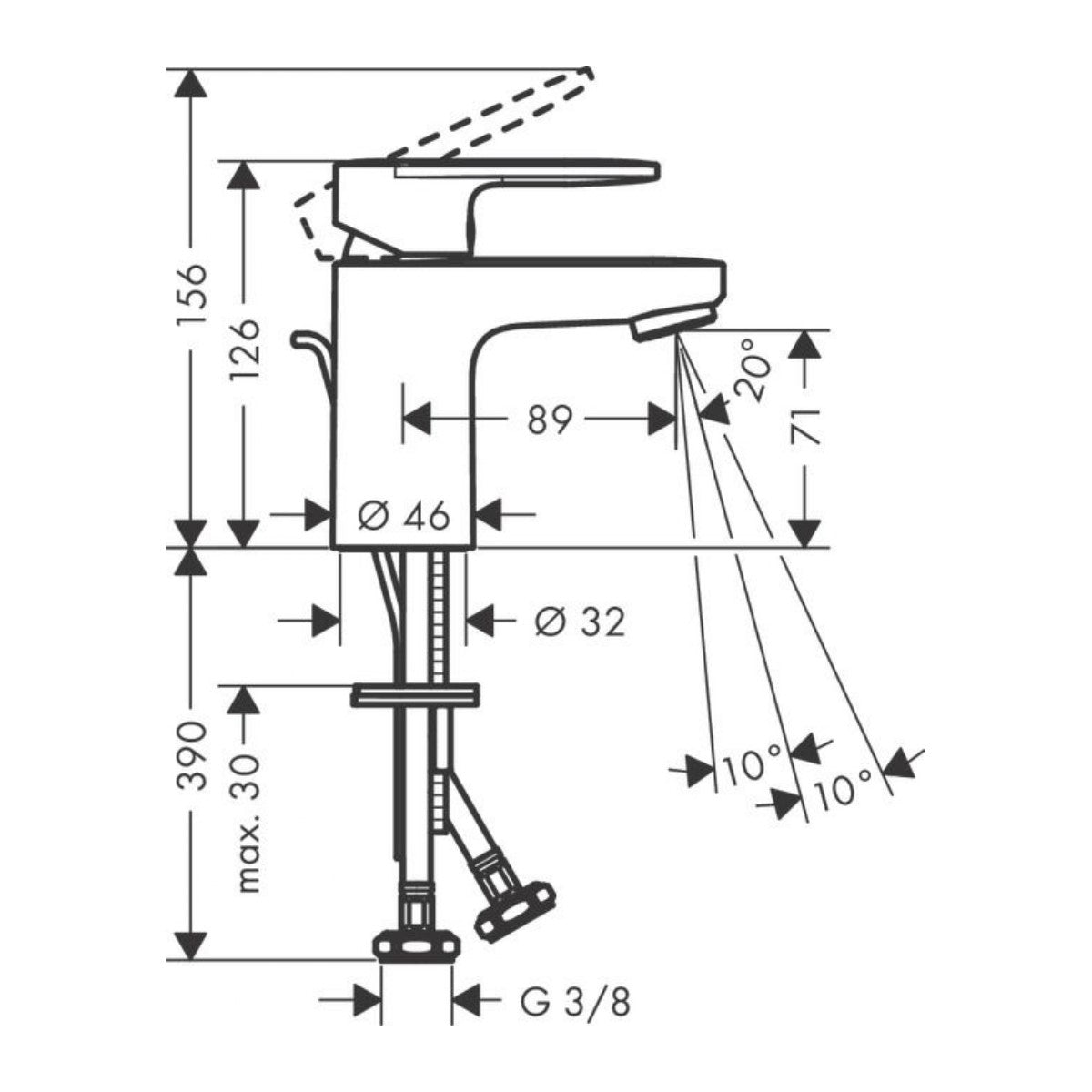 Armature 71584000 Hansgrohe Vernis Blend 70 CoolStart armatura za umivalnik | KOPALNICA-ONLINE.SI