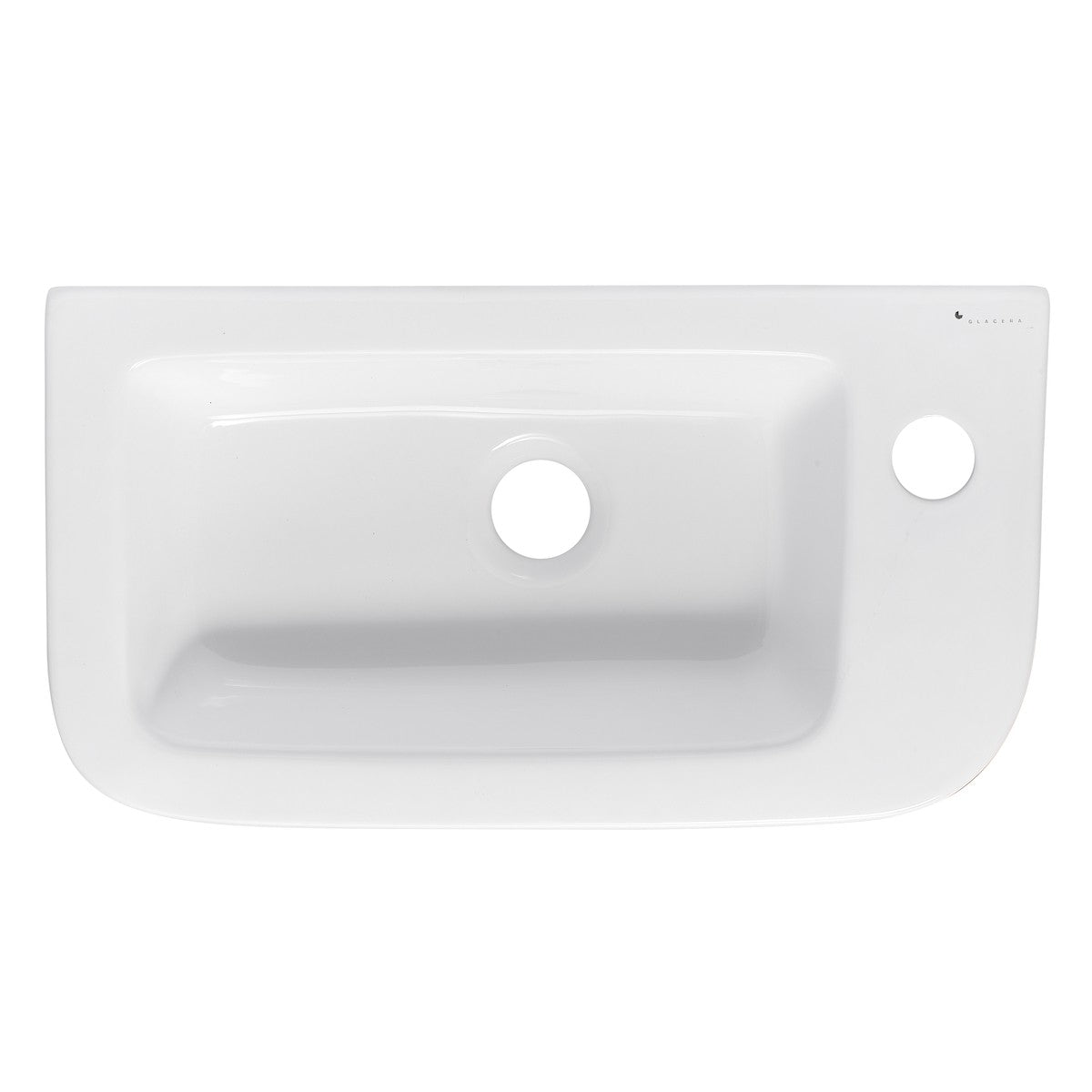 Umivalniki BG4626 desna izvedba Glacera Bigio 45 x 24 cm univerzalni keramični umivalnik z odprtino za armaturo | KOPALNICA-ONLINE.SI