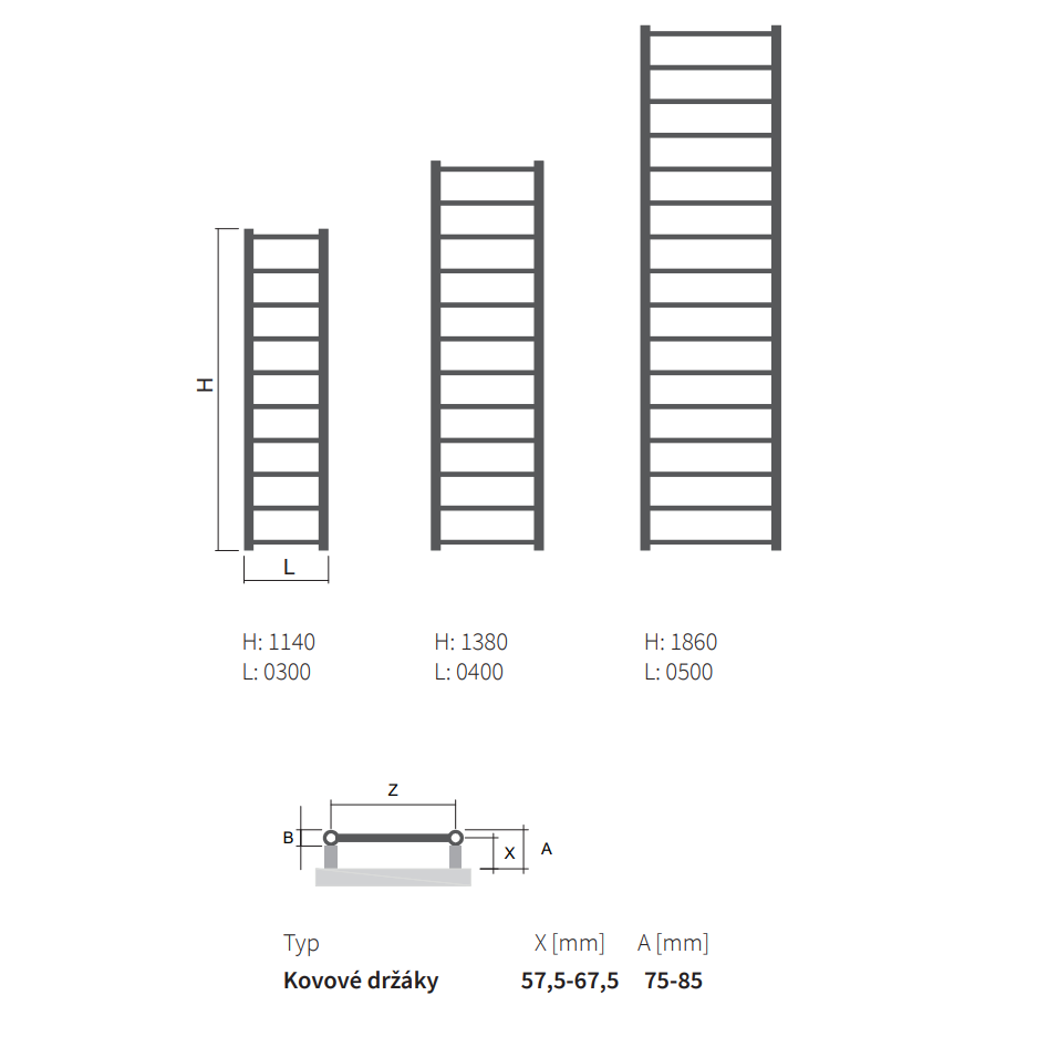 Radiatorji DDIN11400300 ISAN Aura 114 cm x 30 cm kopalniški radiator univerzalni | KOPALNICA-ONLINE.SI