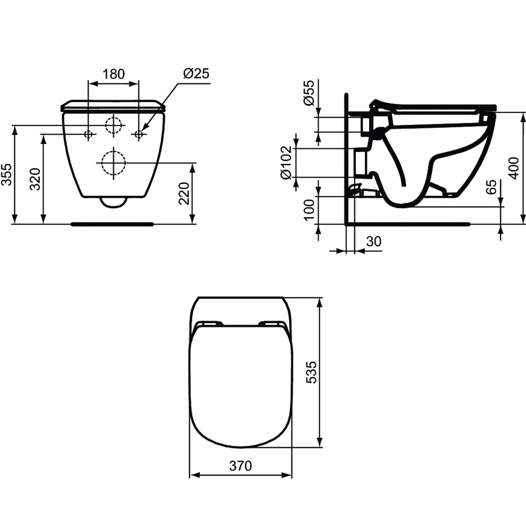 SIKOTSF0 Ideal Standard Tesi WC školjka s kompletom TECE 9400400