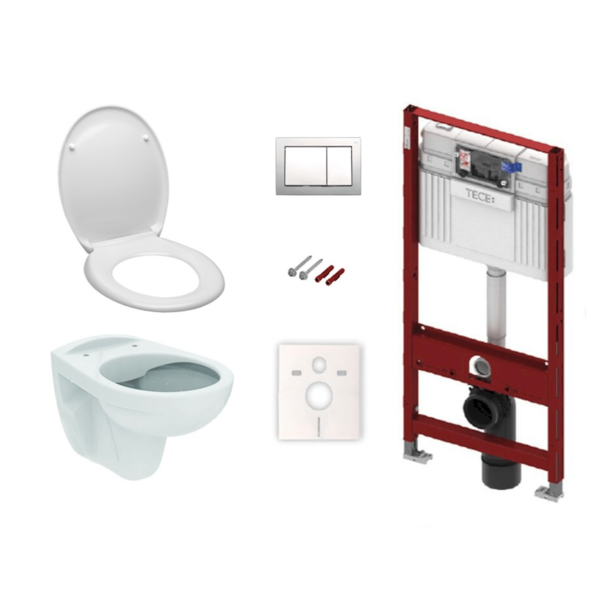 KMPLSIKOTSCR S-line Pro brezrobna WC školjka s kompletom TECE 9400412