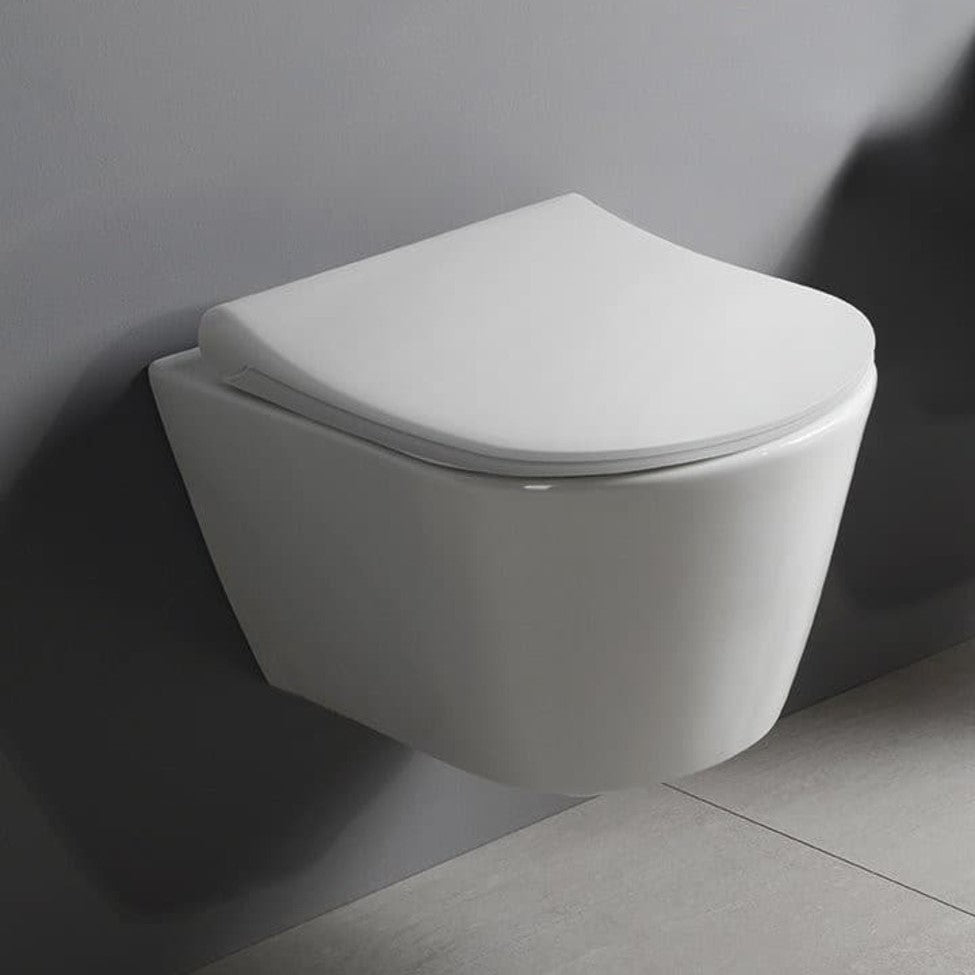 S100314 Glacera Ava viseča brezrobna WC školjka bela