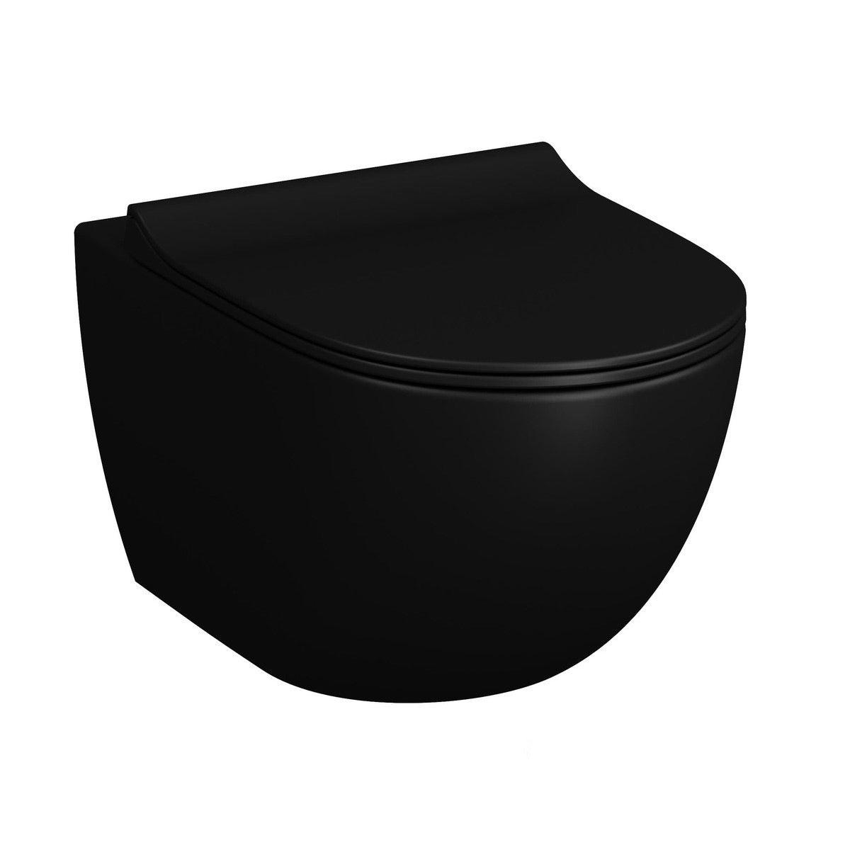 SATINF011RREXPBKM SAT Infinitio viseča brezrobna WC školjka črna z mat zaključkom