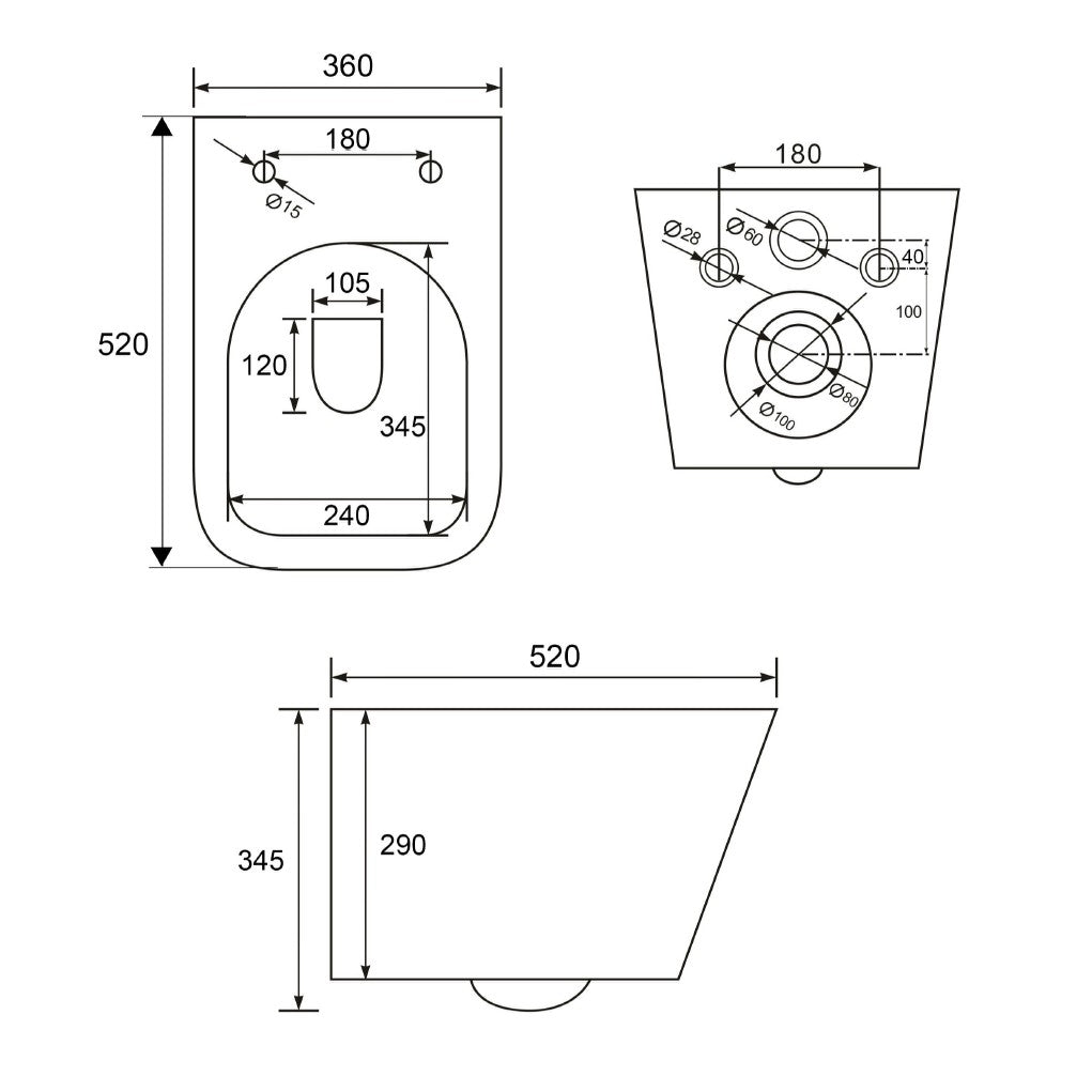 SATINF012SREXPBKM SAT Infinitio viseča brezrobna WC školjka z WC desko s počasnim zapiranjem