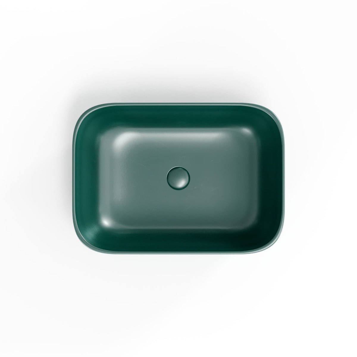 SATINF4532DGEM SAT Infinitio 45,5 x 32,5 cm pravokotni zeleni nadpultni keramični umivalnik z mat zaključkom