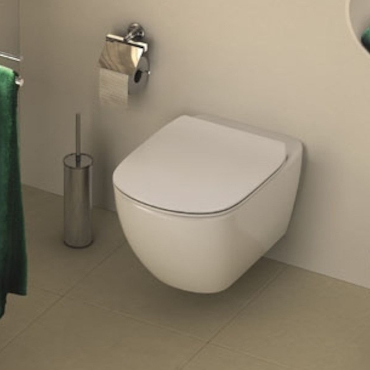 SIKOSIST3503 Ideal Standard Testra viseča brezrobna WC školjka z WC desko s počasnim zapiranjem