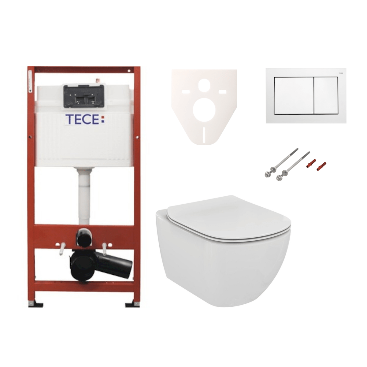 SIKOTSE0 Ideal Standard Testra brezrobna WC školjka s kompletom TECE 9400400